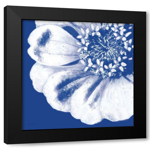 Flower Pop blue II Black Modern Wood Framed Art Print by Cusson, Marie Elaine