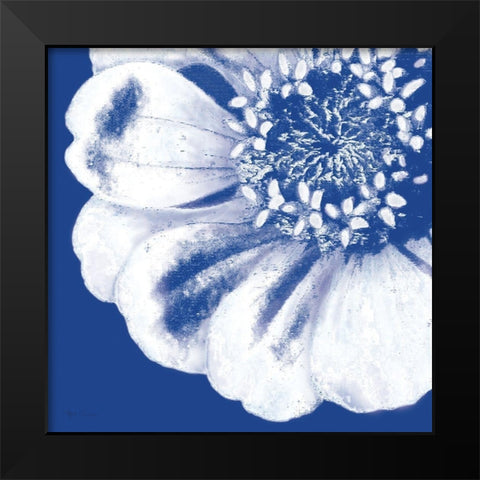 Flower Pop blue II Black Modern Wood Framed Art Print by Cusson, Marie Elaine
