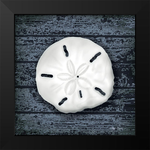 Seashore Shells Navy II Black Modern Wood Framed Art Print by Cusson, Marie Elaine