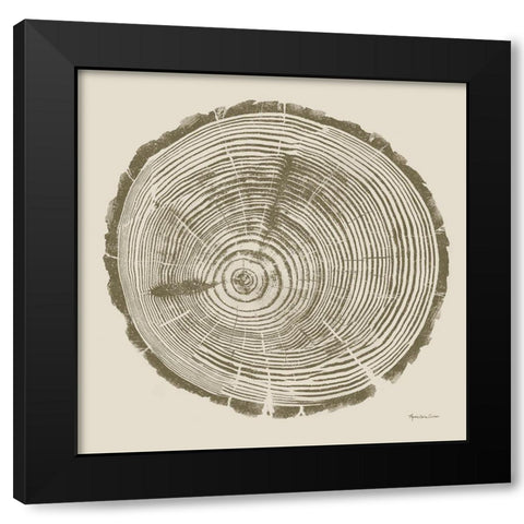 Tree Trunk cream I Black Modern Wood Framed Art Print with Double Matting by Cusson, Marie Elaine