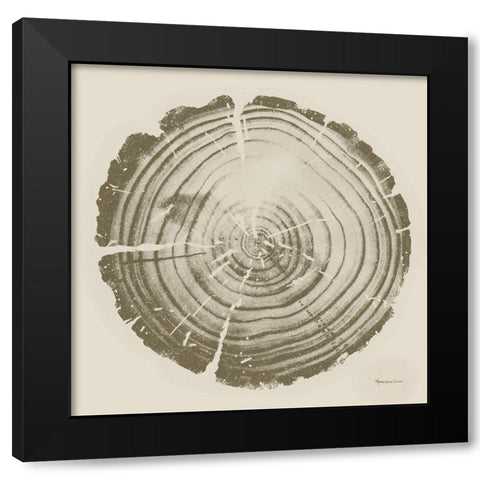 Tree Trunk cream II Black Modern Wood Framed Art Print with Double Matting by Cusson, Marie Elaine