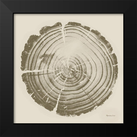 Tree Trunk cream II Black Modern Wood Framed Art Print by Cusson, Marie Elaine