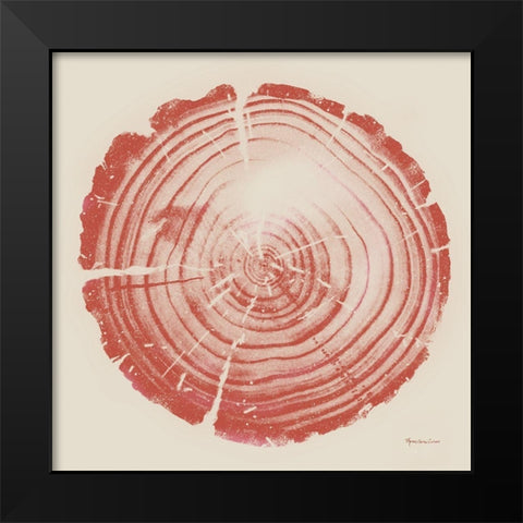Tree Trunk peach on cream Black Modern Wood Framed Art Print by Cusson, Marie Elaine