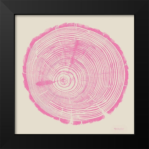 Tree Trunk pink on cream Black Modern Wood Framed Art Print by Cusson, Marie Elaine