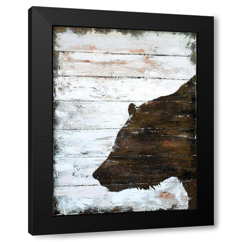 Wild Bear portrait Black Modern Wood Framed Art Print by Cusson, Marie Elaine