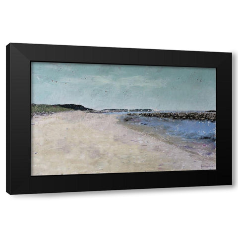 Metis Beach II Black Modern Wood Framed Art Print with Double Matting by Cusson, Marie Elaine