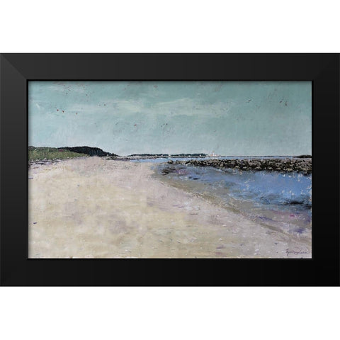 Metis Beach II Black Modern Wood Framed Art Print by Cusson, Marie Elaine