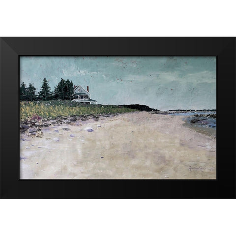 Metis Beach III Black Modern Wood Framed Art Print by Cusson, Marie Elaine