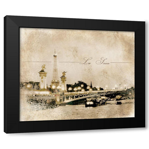 Le Pont Alexandre Black Modern Wood Framed Art Print with Double Matting by Cusson, Marie Elaine