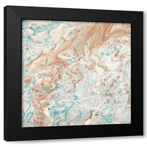 Wild Lagoons Abstract Black Modern Wood Framed Art Print by Cusson, Marie Elaine