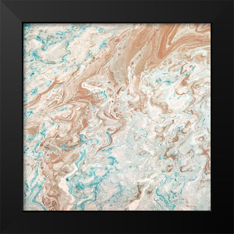 Wild Lagoons Abstract Black Modern Wood Framed Art Print by Cusson, Marie Elaine