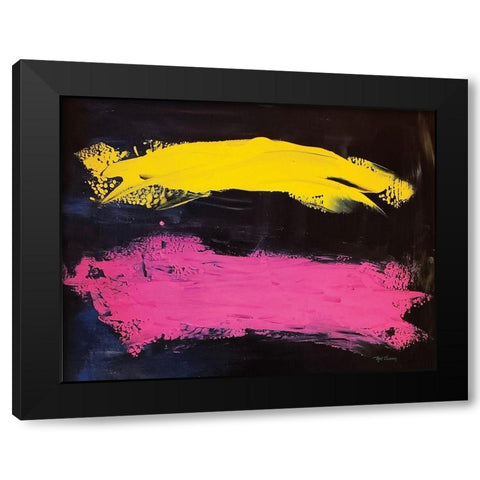 Bright Abstract landscape Black Modern Wood Framed Art Print with Double Matting by Cusson, Marie Elaine