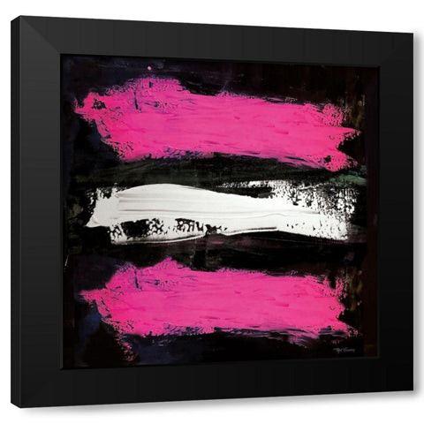 Bright Abstract square Black Modern Wood Framed Art Print by Cusson, Marie Elaine