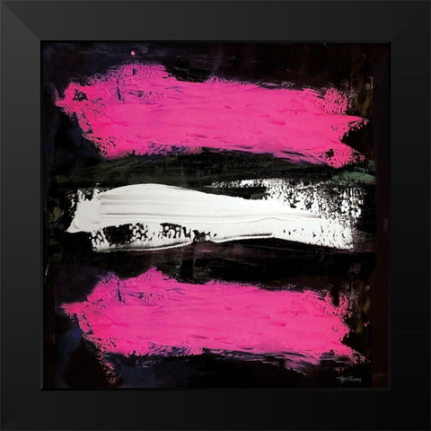 Bright Abstract square Black Modern Wood Framed Art Print by Cusson, Marie Elaine