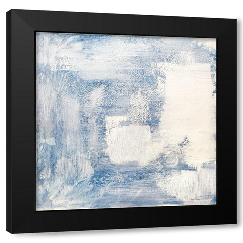 Frosty Abstract Black Modern Wood Framed Art Print by Cusson, Marie Elaine
