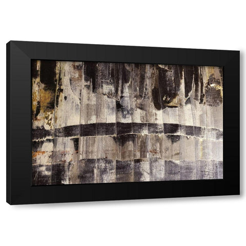 Neutral Stripes I Black Modern Wood Framed Art Print by Cusson, Marie Elaine