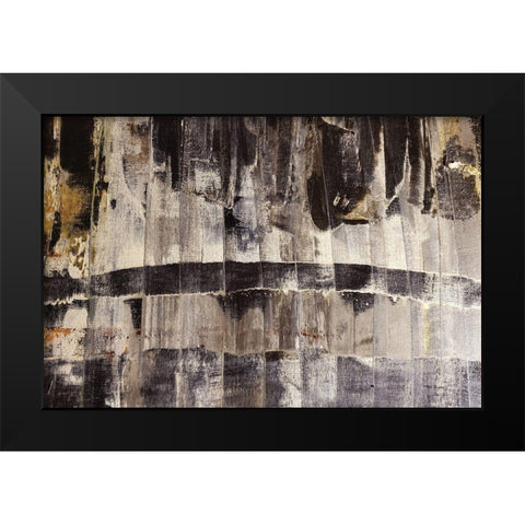 Neutral Stripes I Black Modern Wood Framed Art Print by Cusson, Marie Elaine