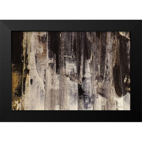 Neutral Stripes II Black Modern Wood Framed Art Print by Cusson, Marie Elaine