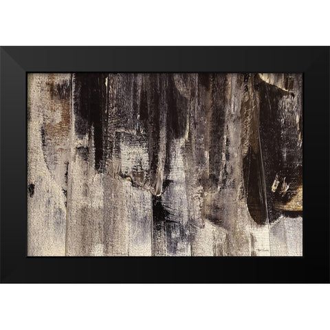 Neutral Stripes III Black Modern Wood Framed Art Print by Cusson, Marie Elaine