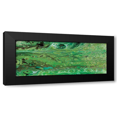 Lava Dance panel I Black Modern Wood Framed Art Print by Cusson, Marie Elaine