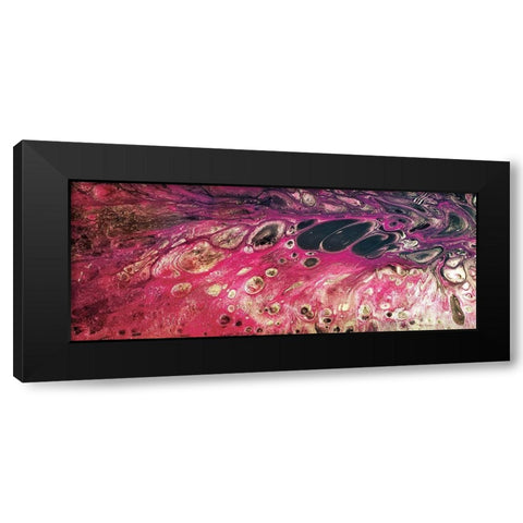 Lava Dance panel II Black Modern Wood Framed Art Print by Cusson, Marie Elaine