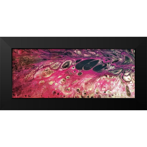 Lava Dance panel II Black Modern Wood Framed Art Print by Cusson, Marie Elaine
