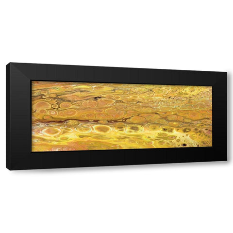 Lava Dance panel III Black Modern Wood Framed Art Print with Double Matting by Cusson, Marie Elaine