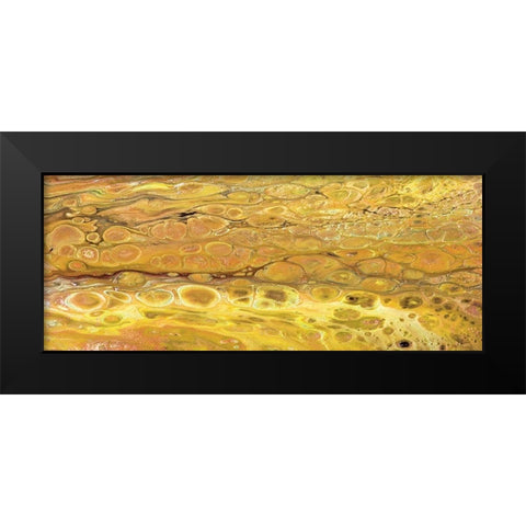 Lava Dance panel III Black Modern Wood Framed Art Print by Cusson, Marie Elaine