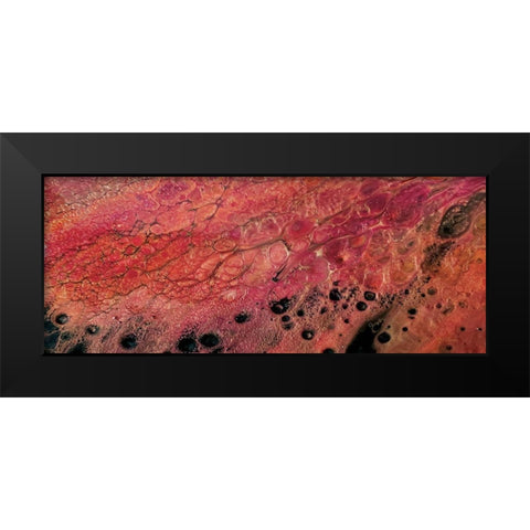 Lava Dance panel IV Black Modern Wood Framed Art Print by Cusson, Marie Elaine