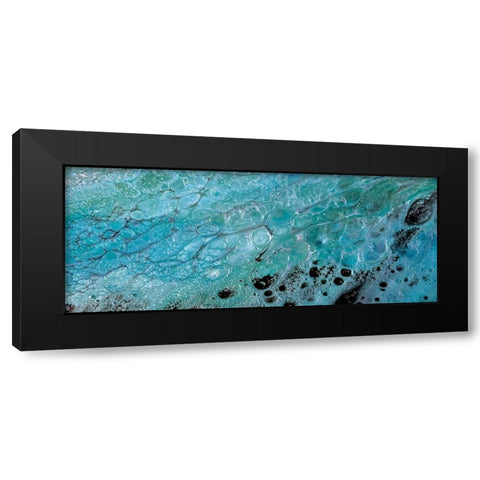 Lava Dance panel V Black Modern Wood Framed Art Print by Cusson, Marie Elaine