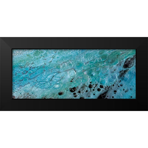 Lava Dance panel V Black Modern Wood Framed Art Print by Cusson, Marie Elaine