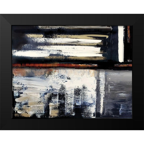 Modern Abstract IV landscape Black Modern Wood Framed Art Print by Cusson, Marie Elaine
