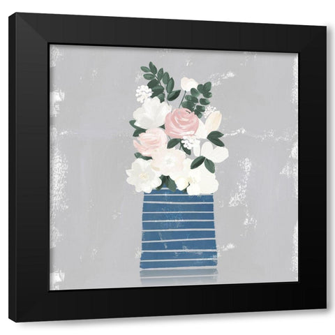 Contemporary Flower Jar II Black Modern Wood Framed Art Print with Double Matting by Northern Lights