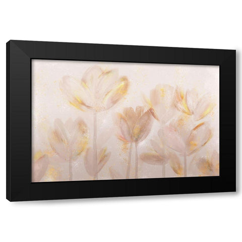 Contemporary Poppies Neutral Black Modern Wood Framed Art Print by Northern Lights