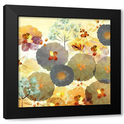 Textured Hedgerow Rust square Black Modern Wood Framed Art Print by Northern Lights