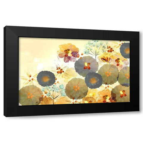 Textured Hedgerow Rust landscape Black Modern Wood Framed Art Print by Northern Lights