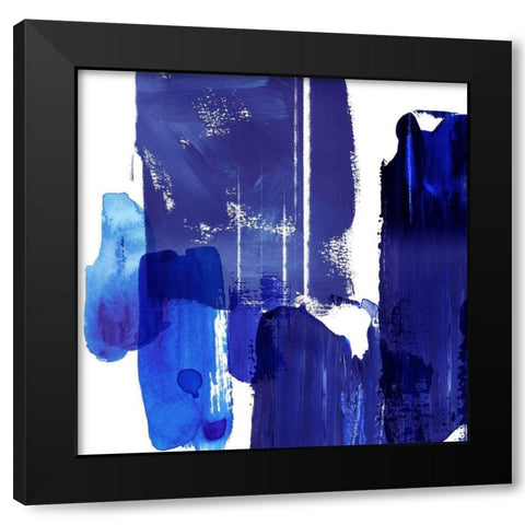 Indigo Abstract I Black Modern Wood Framed Art Print by Northern Lights