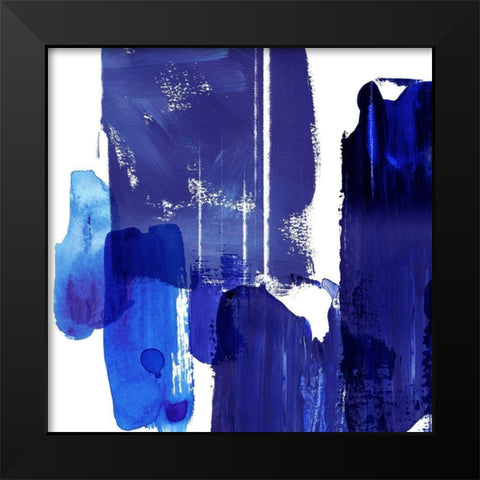Indigo Abstract I Black Modern Wood Framed Art Print by Northern Lights