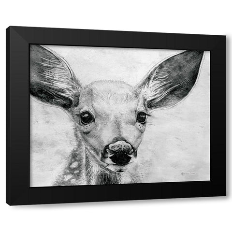 Portrait of a Fawn Black Modern Wood Framed Art Print with Double Matting by Cusson, Marie Elaine
