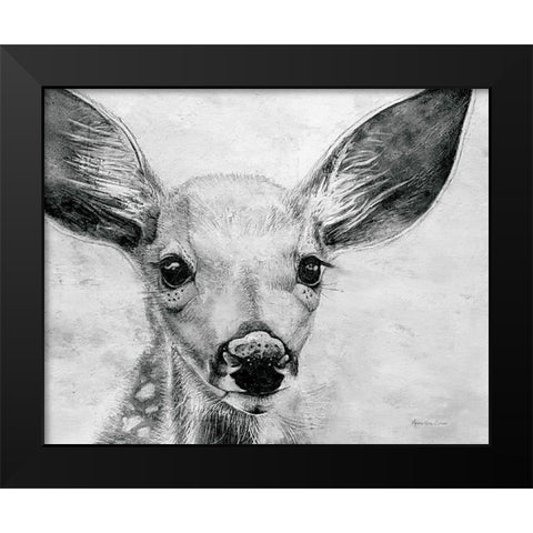 Portrait of a Fawn Black Modern Wood Framed Art Print by Cusson, Marie Elaine