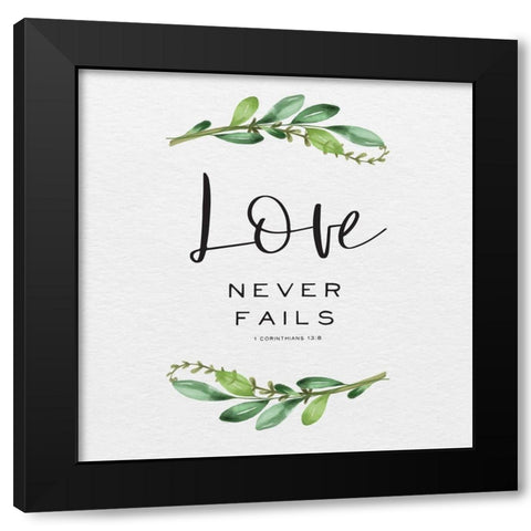 Inspirational Life IV-Love Black Modern Wood Framed Art Print with Double Matting by HM Design