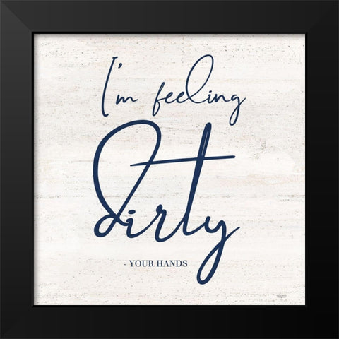 Bathroom Humor I-Dirty Black Modern Wood Framed Art Print by Reed, Tara