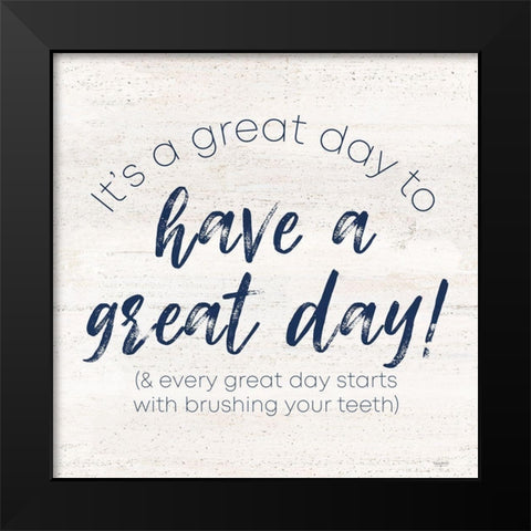 Bathroom Humor II-Great Day Black Modern Wood Framed Art Print by Reed, Tara