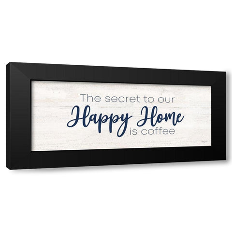 Coffee Kitchen Humor panel IV-Secret Black Modern Wood Framed Art Print with Double Matting by Reed, Tara