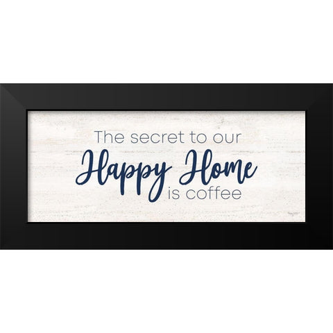 Coffee Kitchen Humor panel IV-Secret Black Modern Wood Framed Art Print by Reed, Tara
