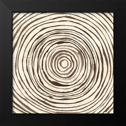 Warm Tribal Texture Spiral I Black Modern Wood Framed Art Print by Tre Sorelle Studios