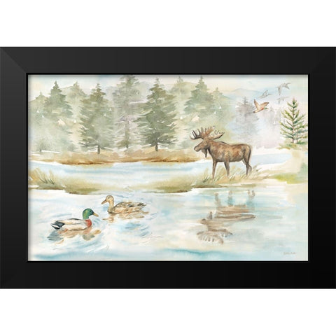 Woodland Reflections landscape II Black Modern Wood Framed Art Print by Coulter, Cynthia