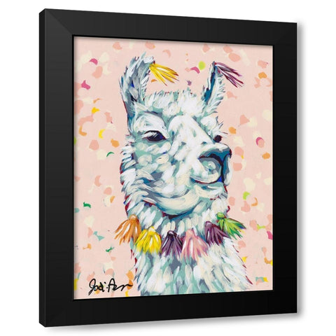 Drama Llama II Black Modern Wood Framed Art Print by Augustine, Jodi