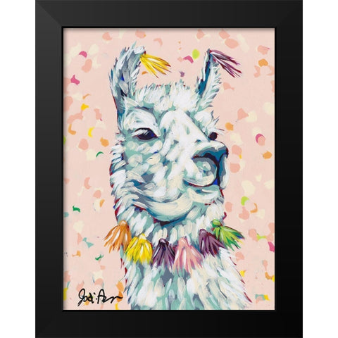 Drama Llama II Black Modern Wood Framed Art Print by Augustine, Jodi