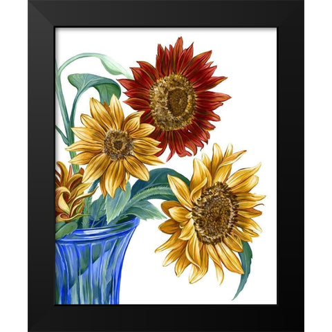 China Sunflowers I Black Modern Wood Framed Art Print by Wilson, Kelsey